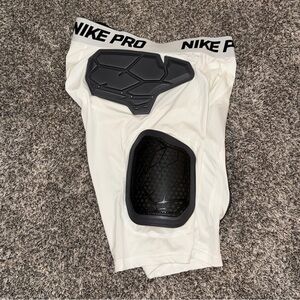 Nike Pro HyperStrong Football Shorts Girdle Med Men Elastic Stretch Padded White